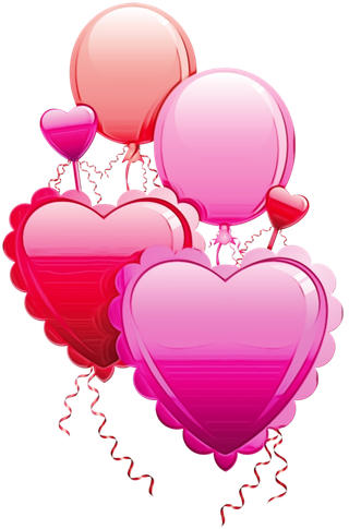 爱心气球卡通简笔