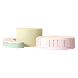 3D展台素材免扣产品粉色展示台PNG