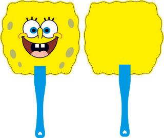  广告扇子海绵宝宝