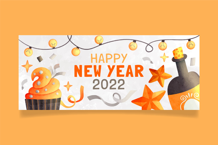 设计新年祝贺装饰eps,ai矢量模版下载
