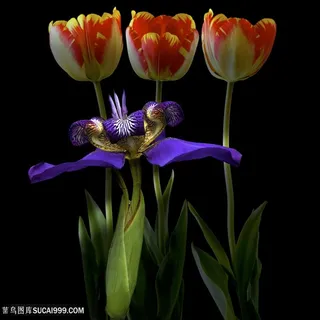 超高清郁金香兰花鲜花图片