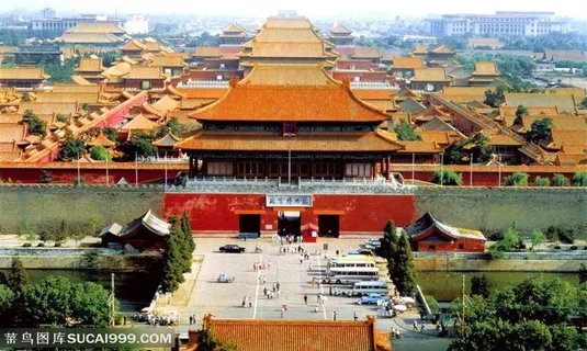 北京名胜-故宫博物院全景图