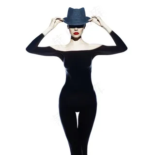 个性黑白内衣美女写真