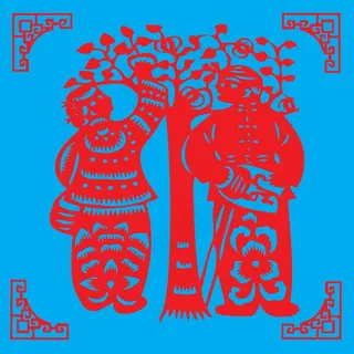 人物剪纸 剪纸风元素