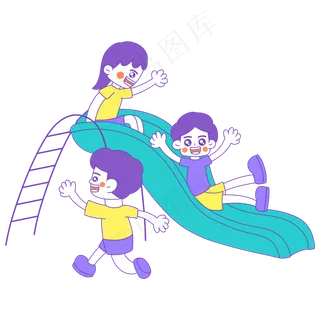 儿童节小孩玩耍 