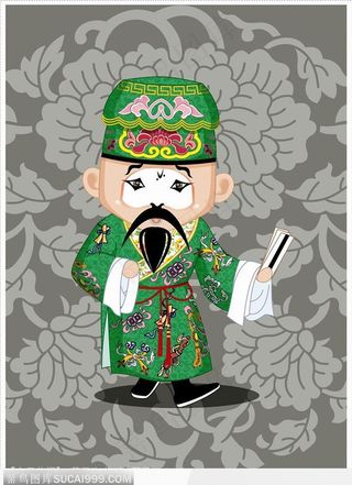 【文丑花褶】蒋干高清图片