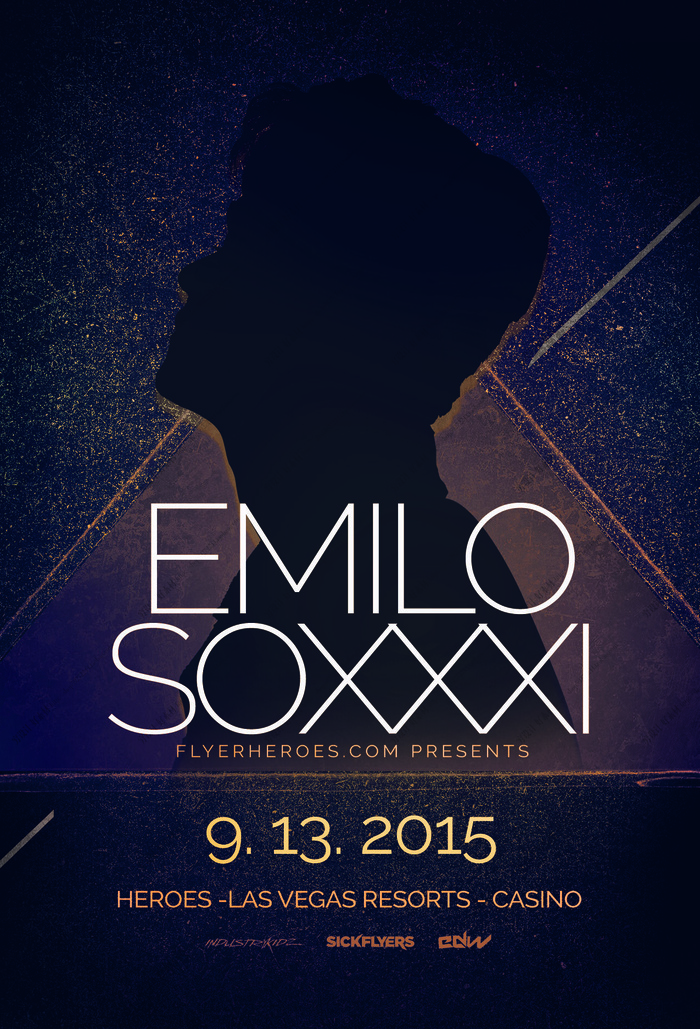 科技感多边形海报模板