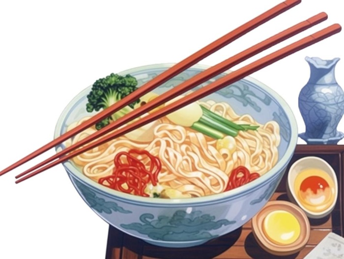 美食鸡蛋西红柿面条免抠(1232x928)