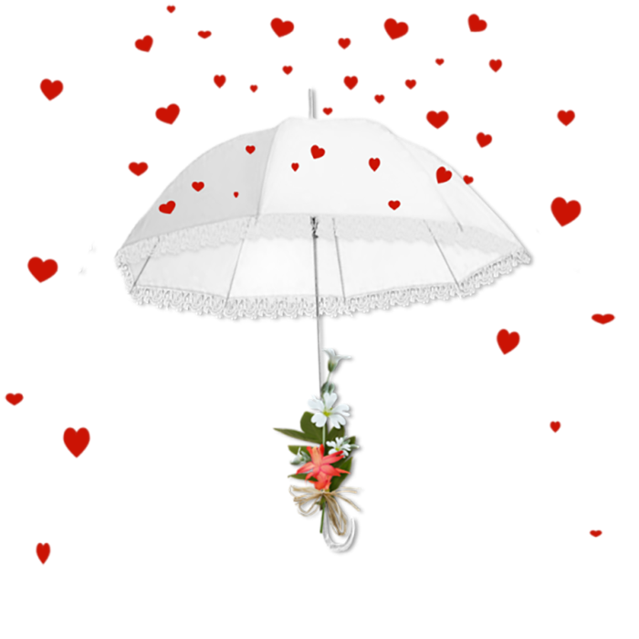 雨伞爱心情人节