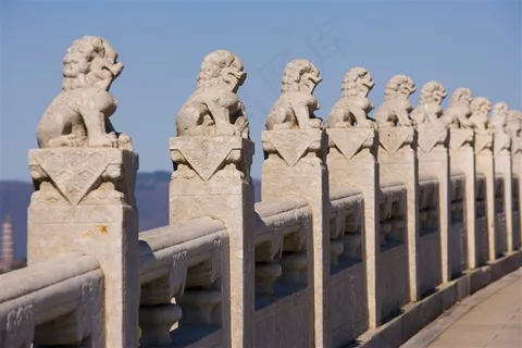 石狮铜狮造型图故宫图片素材