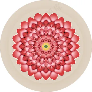 红色团花图片