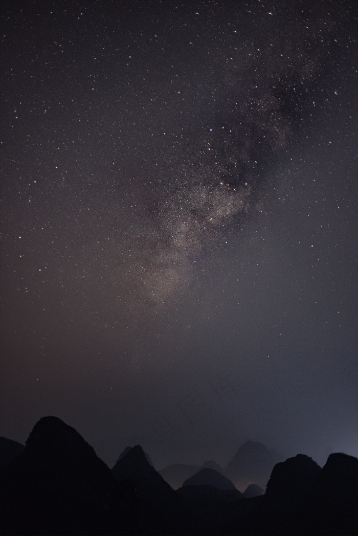 高清紫色星空图片素材
