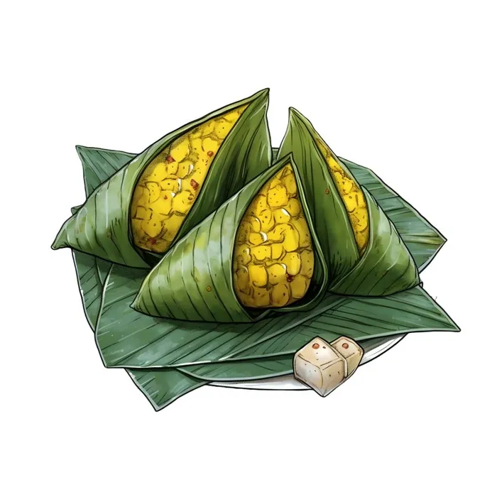 粽子绿叶免抠(1900x1900)