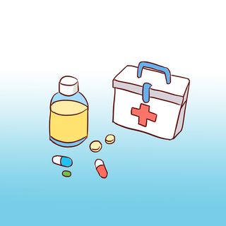 医药箱卡通手绘