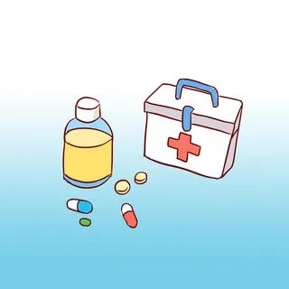 医药箱卡通手绘