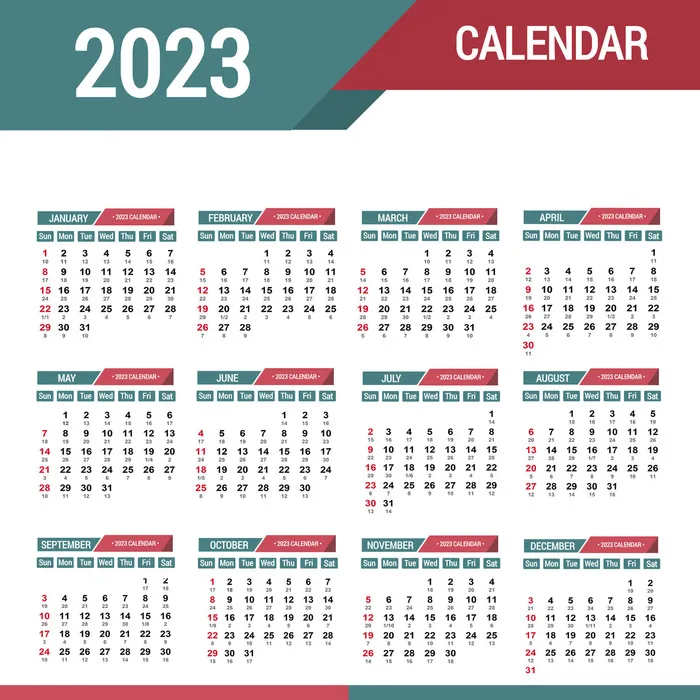 现代2023日历兔年psd模版下载