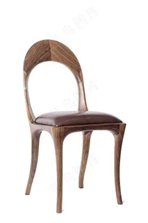 木质座椅白底