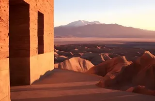 西北荒漠山风景背景