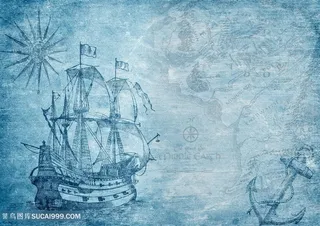 复古航海风格背景图