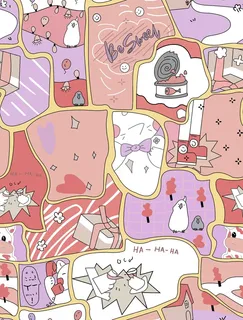 数码印花卡通图案