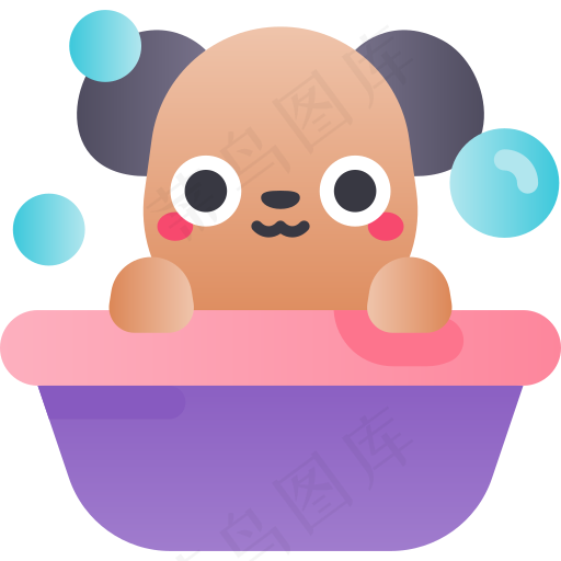 卡通狗狗元素图标免扣