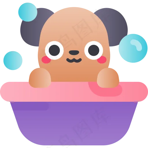 卡通狗狗元素图标免扣