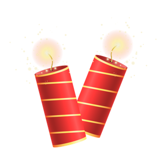 红色烟花爆竹免扣素材