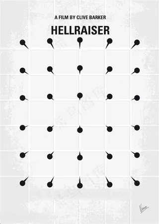 唯美黑点方块艺术挂画