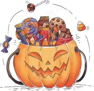 卡通万圣节节日糖果