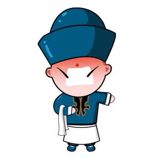 卡通京剧戏剧人物脸谱插画PNG图片 国潮中国风Q版戏剧人物PS素材