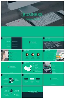 极简大气时尚商务PPT模板