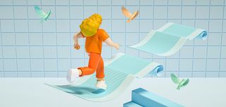 清新透视飘逸C4D人物