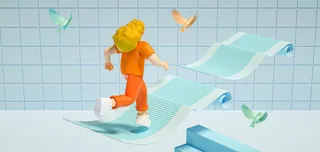 清新透视飘逸C4D人物