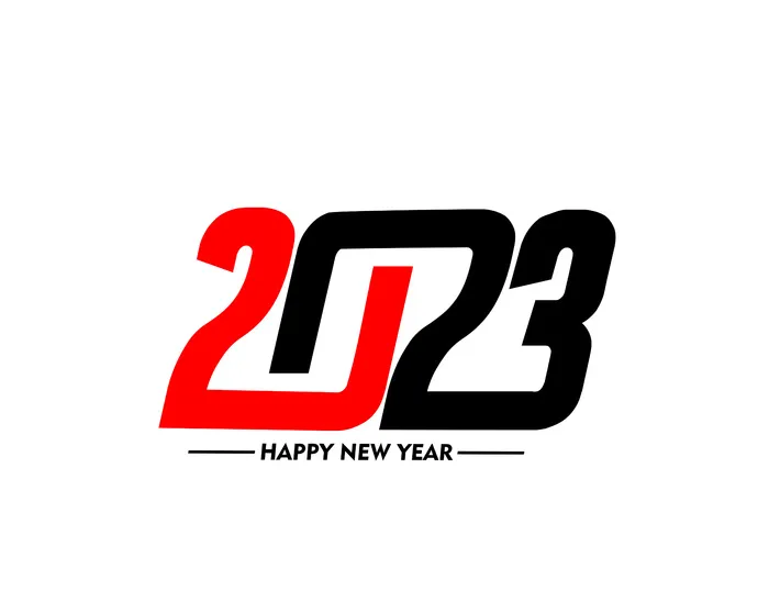 兔年2023黑红色数字挂画eps,ai矢量模版下载