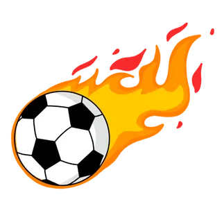 带火焰的足球素材免扣
