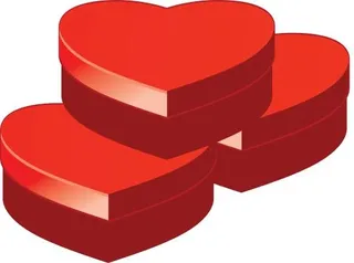 心形礼品盒 PNG免抠