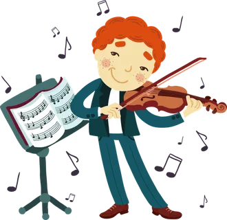 小提琴 音乐 卡通
