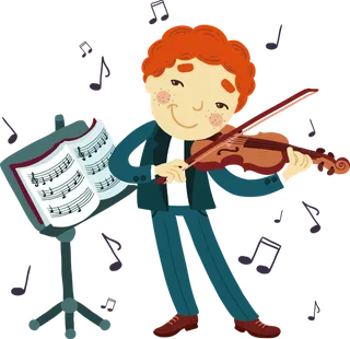 小提琴 音乐 卡通