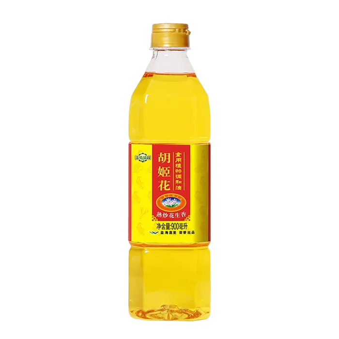 胡姬花植物调和油900毫升超市商品白底图免抠实物摄影png格式图片透明底