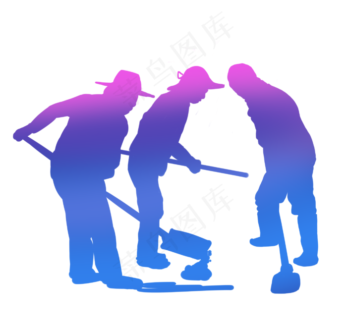 劳动剪影png