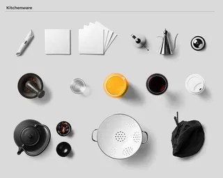 设计厨房用具古董素材