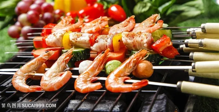 烧烤串串香基围虾大排档宵夜串串