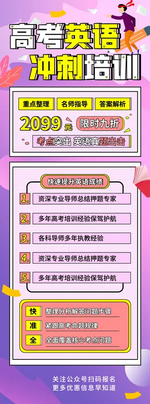 高考冲刺培训班辅导班特训营宣传促销H5长图招生海报PSD设计素材