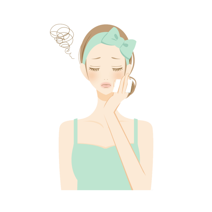 皮肤晒伤晒黑的女人