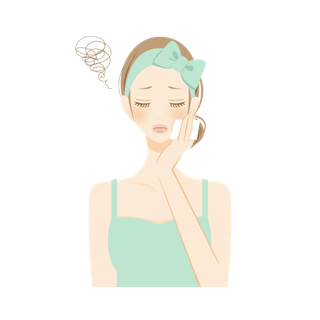 皮肤晒伤晒黑的女人