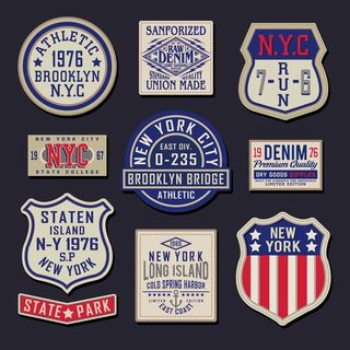 免抠复古牛仔裤标签