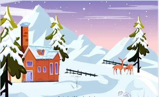 设计冬天卡通背景