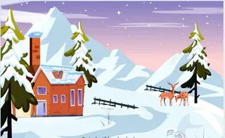 设计冬天卡通背景