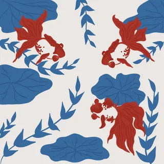 朴素蓝色崇明土布纹样