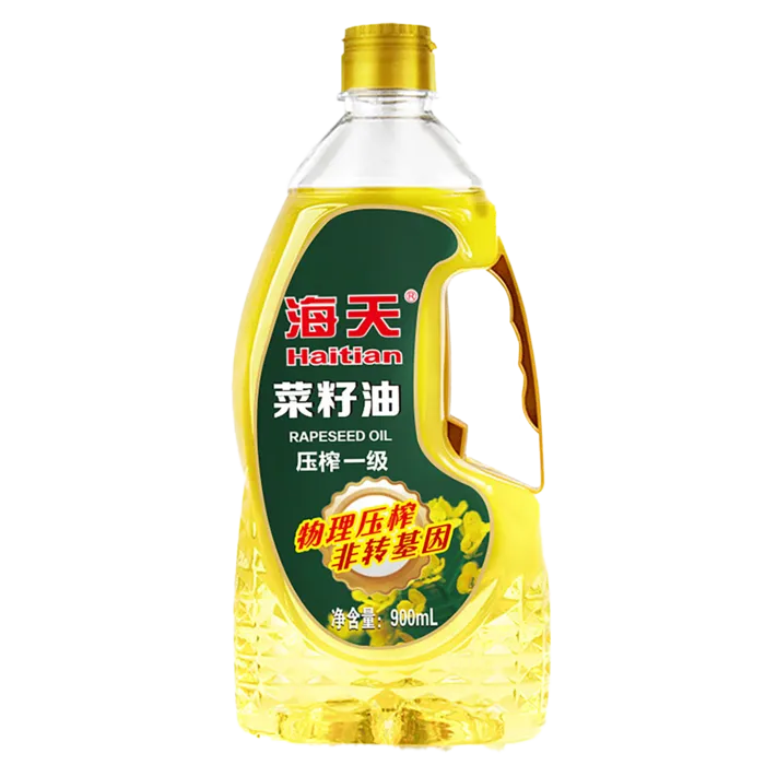 海天一级菜籽油900毫升超市商品白底图免抠实物摄影png格式图片透明底